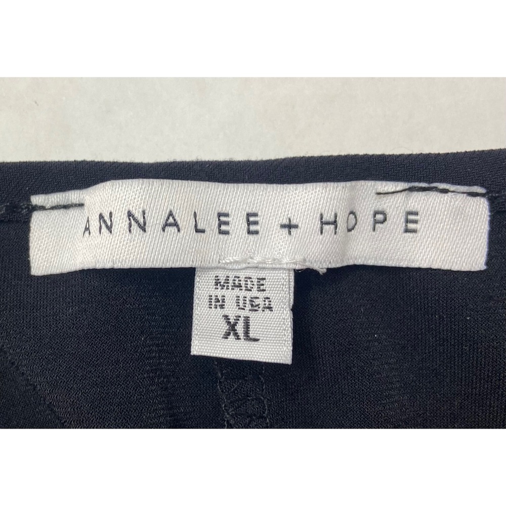 Annalee + Hope Womens XL Black Colorblock Short Sleeve Shift Dress Made USA - Picture 3 of 13